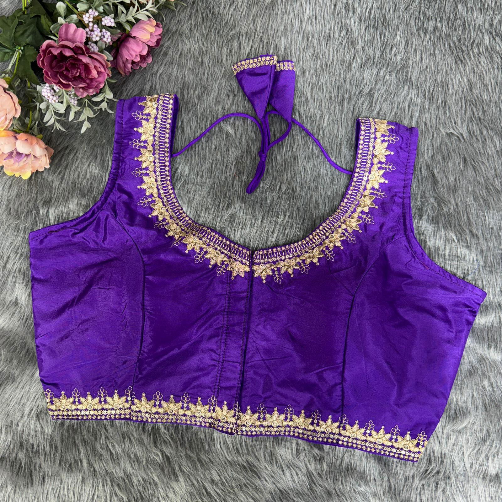 Rk Blouse Embroidery Work Sleeveless Party Wear Blouse Wholesale Market In Surat